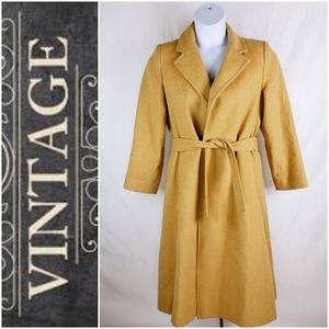 VTG Rare Fleurette of California Camel Trench Coat